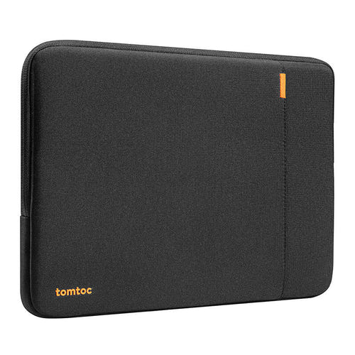 Tomtoc Defender-A13 - Housse pour ordinateur portable 13 pouces (noir) : poche extérieure zippée