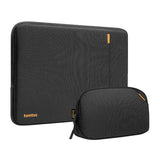 Tomtoc Defender-A13 - Housse 14 pouces et trousse à accessoires (noir) : zip YKK et textile recyclé