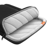 Tomtoc Defender-A14 - Sacoche pour ordinateur portable 13 pouces (noir) : poche dorsale ouverte