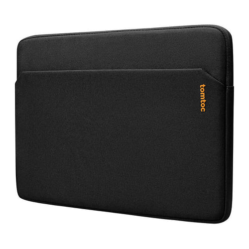 Tomtoc Light-A18 - Housse fine pour ordinateur portable 14 pouces (noir) : poche avant de la housse