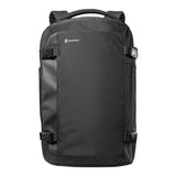 Tomtoc Navigator-T66 - Sac à dos de voyage 40 L pour ordinateur 17 pouces (noir) : sac à dos de voyage noir de trois quarts