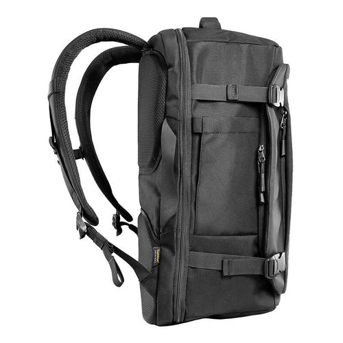 Tomtoc Navigator-T66 - Sac à dos de voyage 40 L pour ordinateur 17 pouces (noir) : compartiment ordinateur accessible par le dos