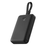 Baseus Magnetic Mini - Batterie externe magnétique 10 000 mAh 30 W (noir) : port USB-C de la batterie