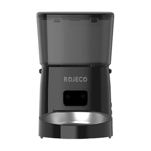 Rojeco RWSQ-02 - Distributeur automatique de croquettes 2 L à boutons : réservoir transparent de 2 litres