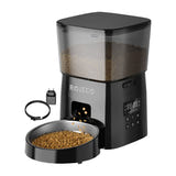 Rojeco RWSQ-02 - Distributeur automatique de croquettes 2 L à boutons : gamelle en acier inoxydable