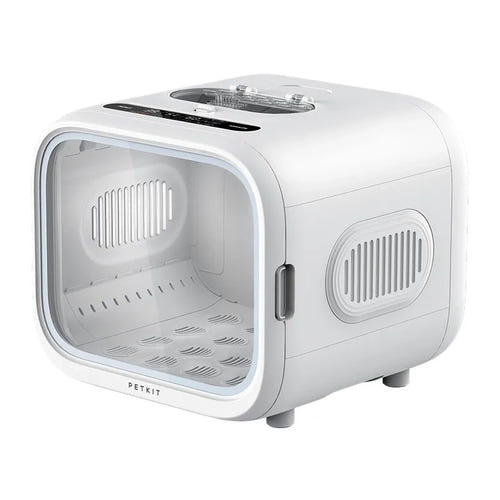 PetKit AIRSALON MAX Pro - Sèche-poils connecté 60 L (blanc) : sèche-poils blanc portes fermées