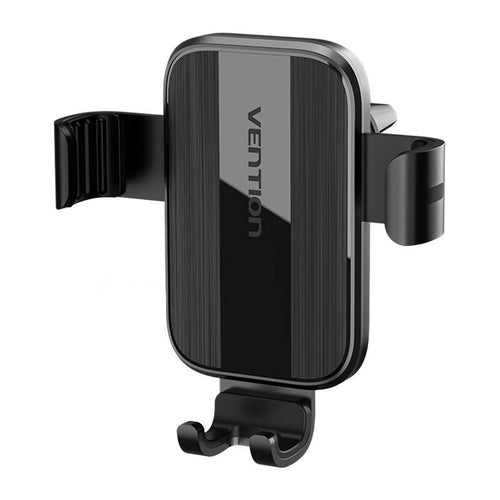 Vention KCTB0 - Support de téléphone automatique pour grille d'aération (noir) : support noir fixé sur une grille d'aération