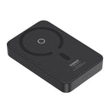 Baseus MagPro - Batterie externe magnétique 5000 mAh 20 W avec support (noir) : charge sans fil en cours