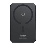 Baseus MagPro - Batterie externe magnétique 5000 mAh 20 W avec support (noir) : béquille arrière dépliée