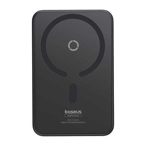 Baseus MagPro - Batterie externe magnétique 5000 mAh 20 W avec support (noir) : béquille arrière dépliée