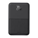 Baseus MagPro - Batterie externe magnétique 5000 mAh 20 W avec support (noir) : port USB-C de la batterie