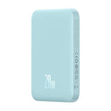 Baseus Magnetic Mini - Batterie externe magnétique 6000 mAh 20 W (bleue) : port USB-C et témoin lumineux