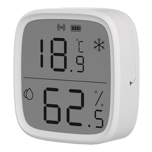 Sonoff SNZB-02D - Capteur de température et d'humidité Zigbee à écran LCD : capteur aimanté sur une surface métallique