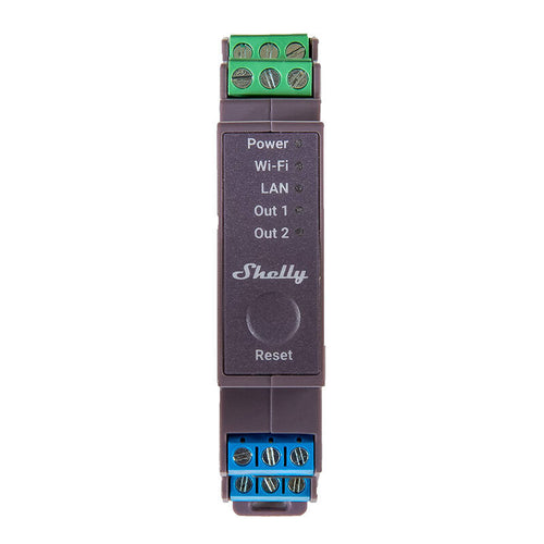 Shelly Pro 2 - Relais domotique 2 canaux sur rail DIN, Wi-Fi et LAN : relais Shelly Pro 2 sur rail DIN