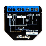 Shelly Plus 2PM - Module 2 canaux avec mesure de consommation, Wi-Fi : module Shelly Plus 2PM vu de face