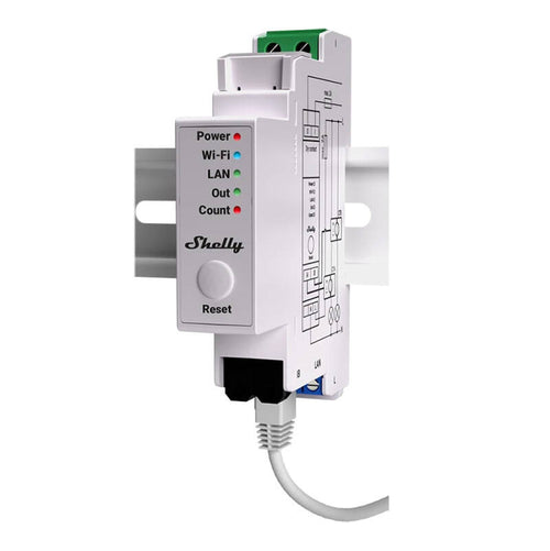 Shelly Pro EM-50 - Compteur d'énergie 2 voies monophasé sur rail DIN : compteur Shelly Pro EM-50 sur rail DIN