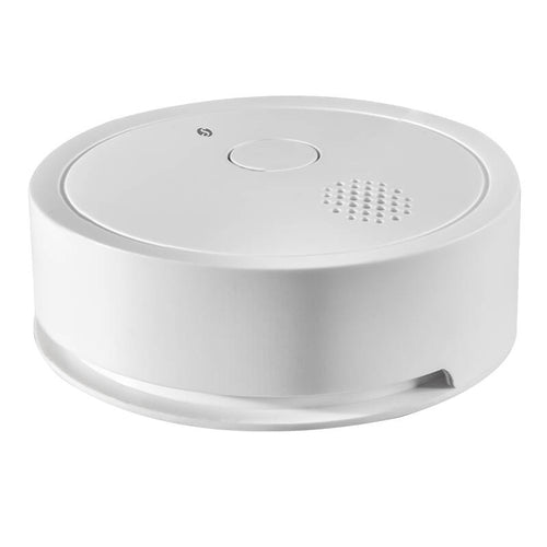 Shelly Plus Smoke - Détecteur de fumée connecté Wi-Fi photoélectrique : détecteur de fumée Shelly Plus Smoke vu de face
