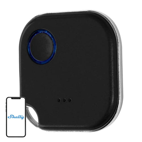 Shelly BLU Button 1 - Bouton Bluetooth de scènes, 4 actions (noir) : bouton Shelly BLU Button 1 noir