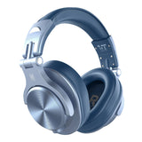 OneOdio Fusion A70 - Casque sans fil Bluetooth 5.2 (bleu) : oreillettes pivotantes et câbles fournis
