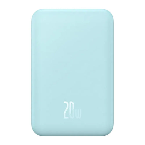 Baseus - Batterie externe magnétique 5000 mAh, charge sans fil 15 W (bleue) : batterie externe magnétique Baseus bleue 5000 mAh