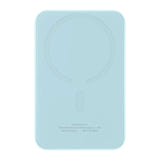 Baseus - Batterie externe magnétique 5000 mAh, charge sans fil 15 W (bleue) : fixation magnétique à l'arrière du téléphone