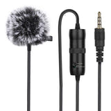 Puluz PU427 - Microphone cravate jack 3,5 mm, câble de 6 m : microphone cravate Puluz PU427 et ses accessoires