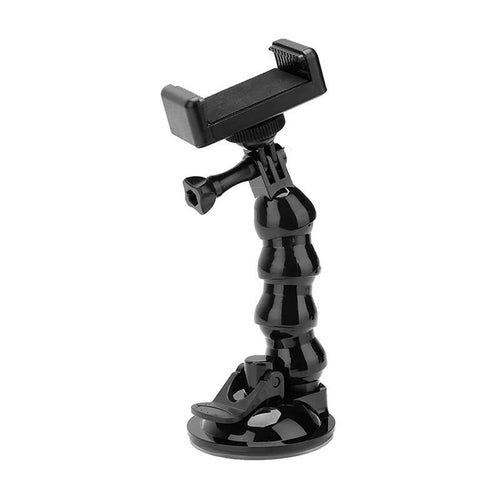 Telesin GP-SUC-006 - Support voiture à ventouse pour caméra et smartphone (noir) : support à ventouse Telesin GP-SUC-006 noir