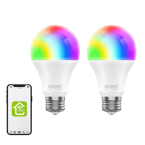 NiteBird WB4 - Ampoules LED connectées RGB E27, lot de 2 (Tuya) : réglage des couleurs et du blanc dans l'application
