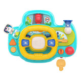 Huanger HE0541 - Volant interactif musical pour enfant (bleu) : klaxon, clé de contact et vitesses du volant