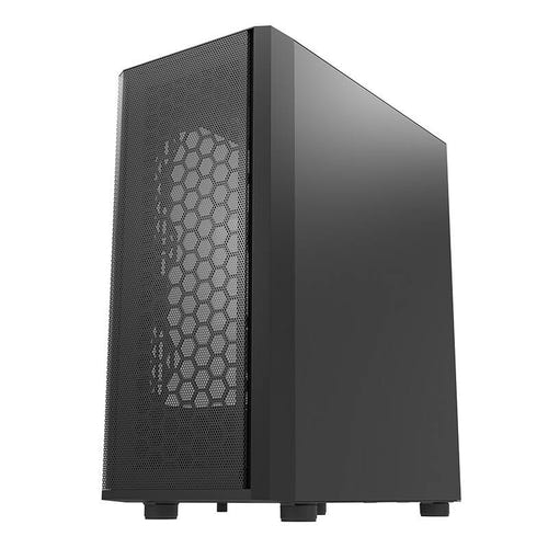 darkFlash DK360 - Boîtier PC moyenne tour en verre trempé (noir) : panneau latéral en verre trempé