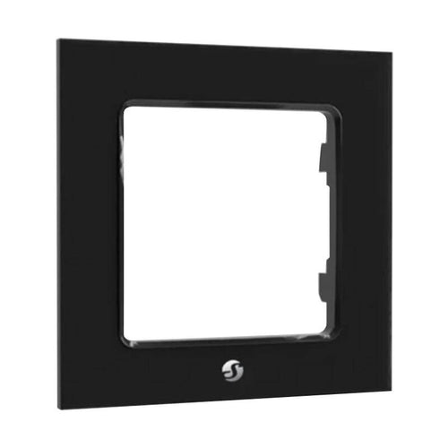 Shelly - Cadre simple pour interrupteur mural (noir) : cadre simple Shelly noir pour interrupteur mural