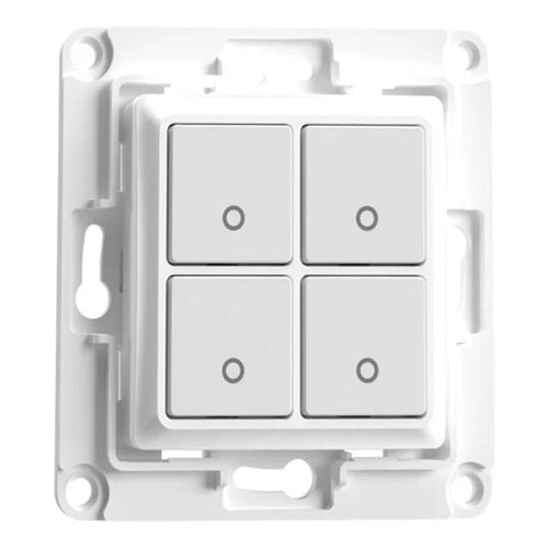 Shelly - Interrupteur mural 4 boutons (blanc) : interrupteur mural Shelly à 4 boutons, blanc