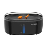Rojeco RYSJ-09 - Fontaine à eau pour chien et chat 2,5 L (noire) : double bol et réservoir transparent de la fontaine