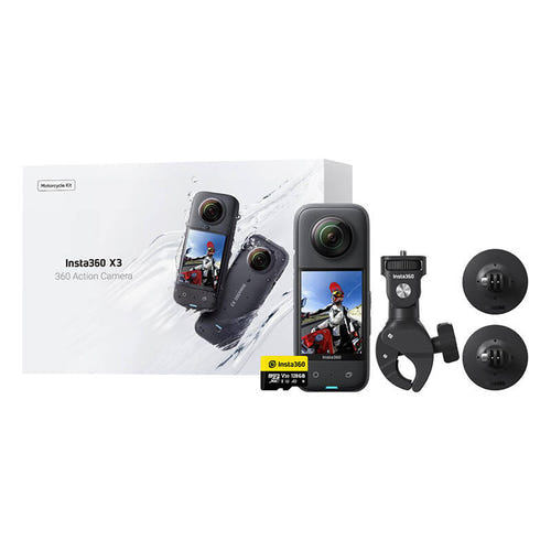 Insta360 X3 Motorcycle Edition - Caméra 360 en 5,7K et kit moto : caméra 360 Insta360 X3 du kit Motorcycle Edition