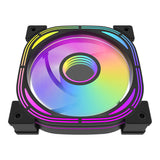 darkFlash INF24 - Kit de 3 ventilateurs PC ARGB 120 mm (noir) : éclairage ARGB et effet miroir des INF24