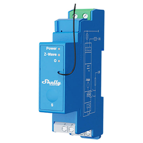 Shelly Qubino Pro 1 - Relais Z-Wave 1 canal sur rail DIN : relais Shelly Qubino Pro 1 pour rail DIN