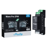 Shelly Qubino Pro 2PM - Relais Z-Wave 2 canaux et mesure d'énergie : module Qubino Pro 2PM monté sur rail DIN