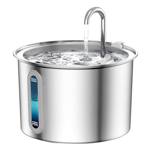 Oneisall PWF-001-1 - Fontaine à eau inox 316 de 2 L pour chien et chat : fontaine à eau Oneisall en inox 316 de 2 litres