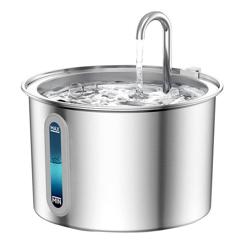 Oneisall PWF-001-1 - Fontaine à eau inox 316 de 2 L pour chien et chat : fontaine à eau Oneisall en inox 316 de 2 litres