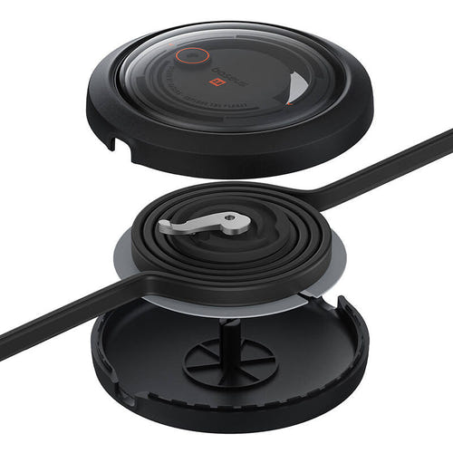 Baseus Free2Draw - Câble 3 en 1 rétractable 100 W, 1,1 m (noir) : boîtier transparent et mécanisme rétractable