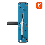 Avatto SDL-A270-B - Serrure connectée Wi-Fi 5 modes (noire) : serrure Avatto SDL-A270-B montée sur une porte