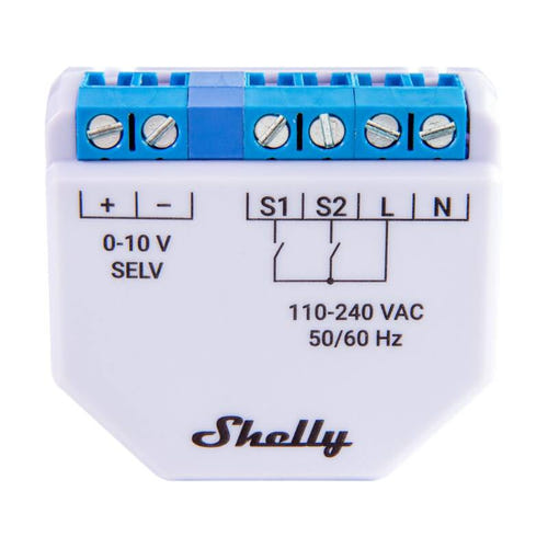 Shelly Plus 0-10V - Variateur d'éclairage Wi-Fi et Bluetooth : bornier et raccordement du variateur