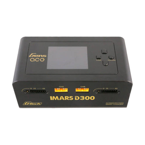 Gens ace IMARS D300 - Chargeur RC double voie 300 W AC (noir) : chargeur Gens ace IMARS D300 noir vu de face