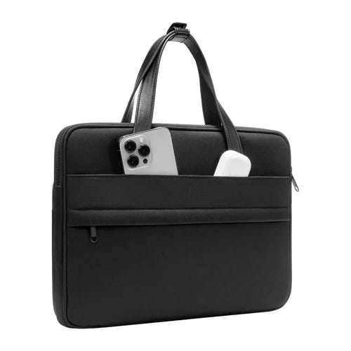Tomtoc Versatile-A12 - Sacoche pour ordinateur 14 pouces (noire) : poches magnétiques et compartiment avant