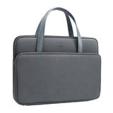 Tomtoc Versatile-A11 - Sacoche pour ordinateur 14 pouces (grise) : poches magnétiques de la sacoche grise