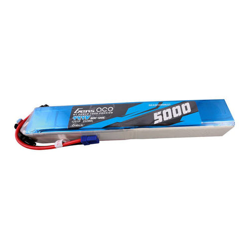 Gens ace G-Tech 5000 mAh 44,4 V 60C - Batterie LiPo 12S1P (EC5) : batterie LiPo Gens ace 12S de 5000 mAh