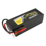 Tattu Plus 10000 mAh 22,2 V 25C - Batterie LiPo 6S1P (AS150 et XT150) : pack de 186 x 70 x 63 mm vu de profil