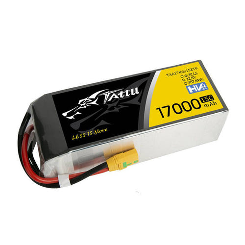 Tattu 17000 mAh 22,8 V 15C - Batterie LiPo 6S1P (XT90-S) : batterie LiPo Tattu 17000 mAh à prise XT90-S