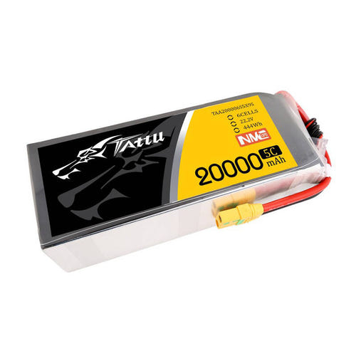 Tattu NMC 20000 mAh 22,2 V 5C - Batterie LiPo 6S1P (XT90-S) : batterie Tattu NMC 20000 mAh 6S vue d'ensemble
