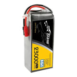 Tattu 23000 mAh 22,8 V 25C - Batterie LiPo 6S1P (XT150 et AS150) : pack de 207 x 91 x 62 mm vu de profil
